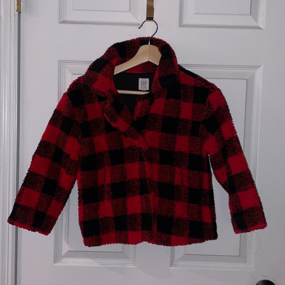 Gap Kids (6-7) Sherpa Jacket in Buffalo Plaid